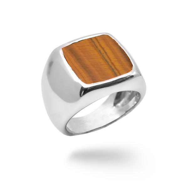 Bague œil de tigre argent Victor